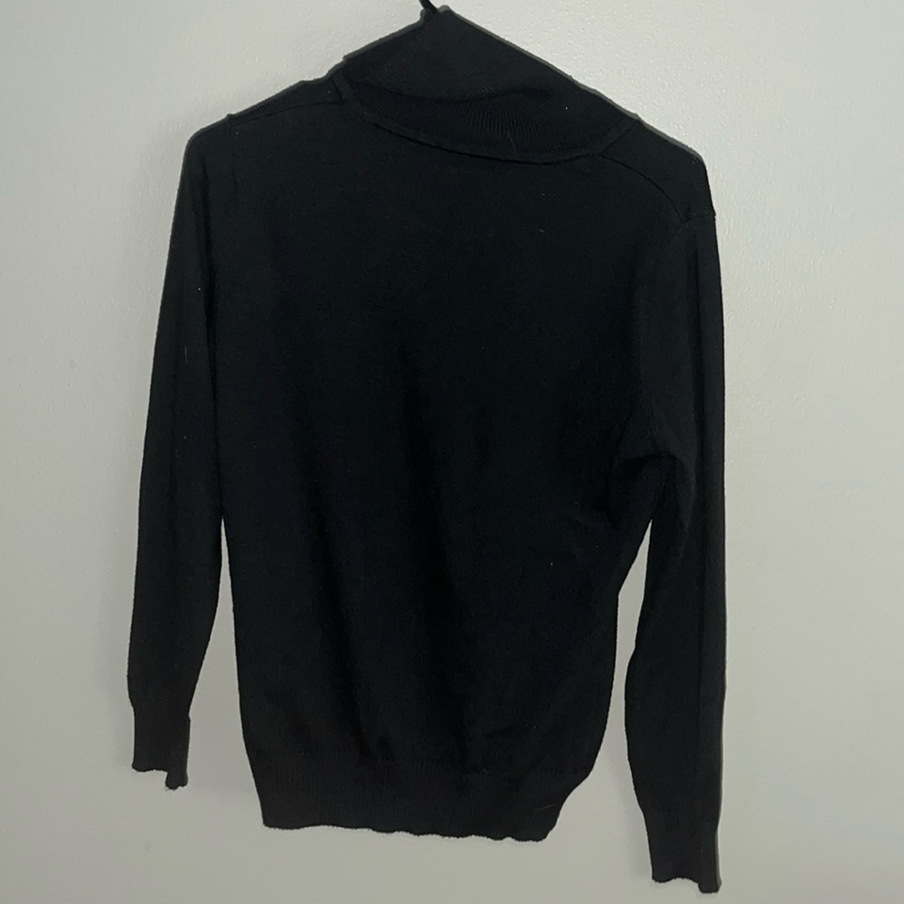 Black womens long sleeve turtle neck